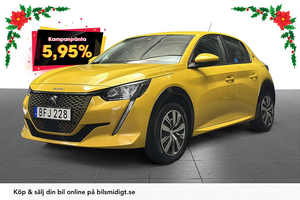 Peugeot E-208 50 kWh 340KM CCS LED CarPlay Moms 136hk 5,95%*