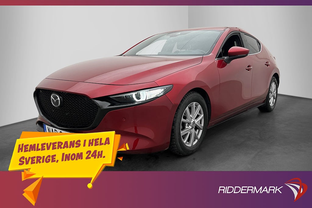 Mazda 3 2.0 122hk BOSE HuD Kamera Adaptiv Navi Rattvärme