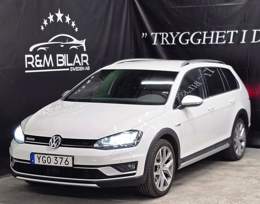 Volkswagen Golf Alltrack 4WD, Få-ägare, Drag, Back-kam, CarPlay, Ny Serv/Bes!!!