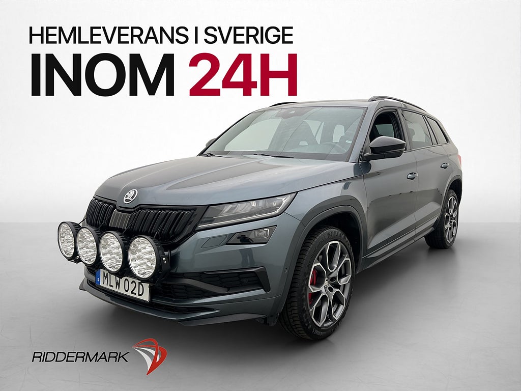 Skoda Kodiaq RS 240hk 4x4 Pano Canton Värmare CarPlay Kamera