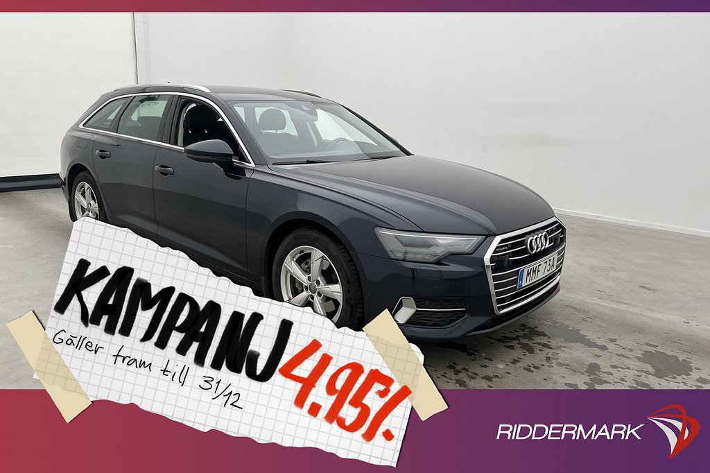 Audi A6 Avant 40 TDI Q. 204hk Värmare Kamera 4,95% Ränta