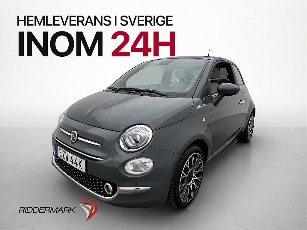Fiat 500 70hk Lounge Pano Sensorer Bluetooth