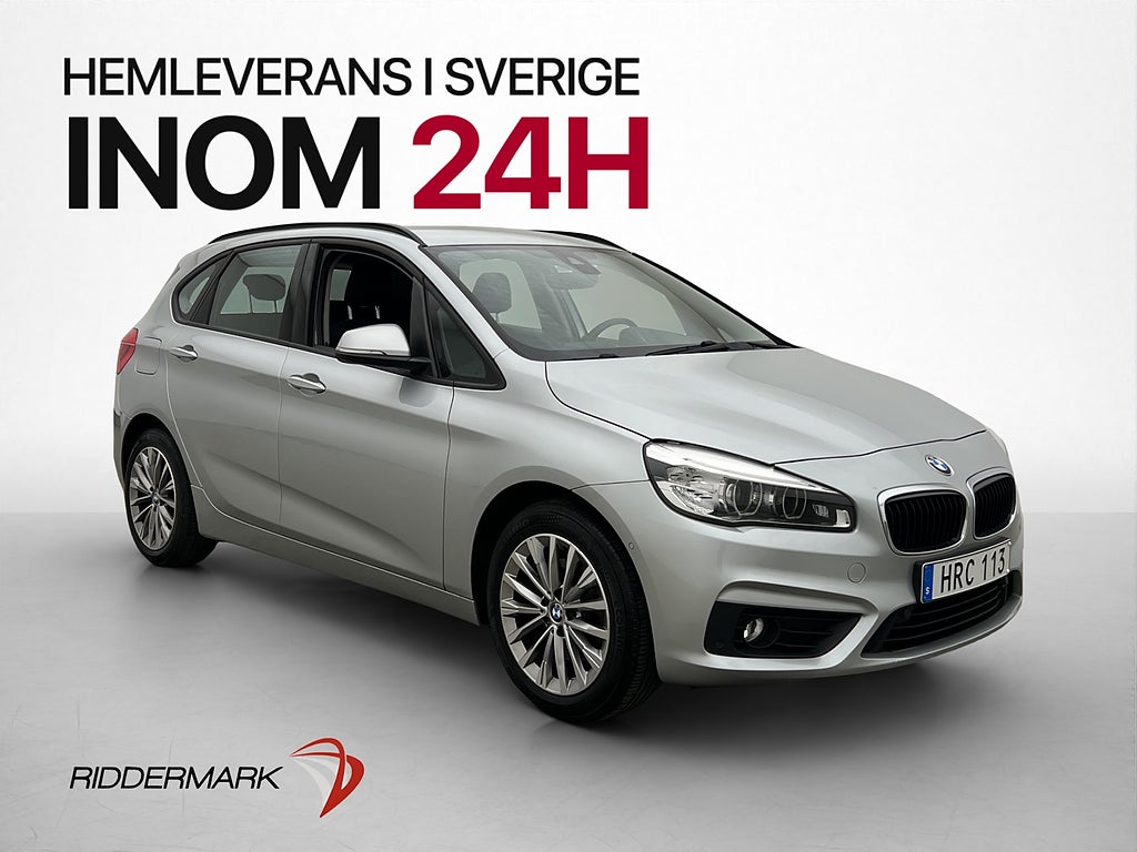 BMW 218i Active Tourer Advantage P-Sensorer Rattvärme Drag