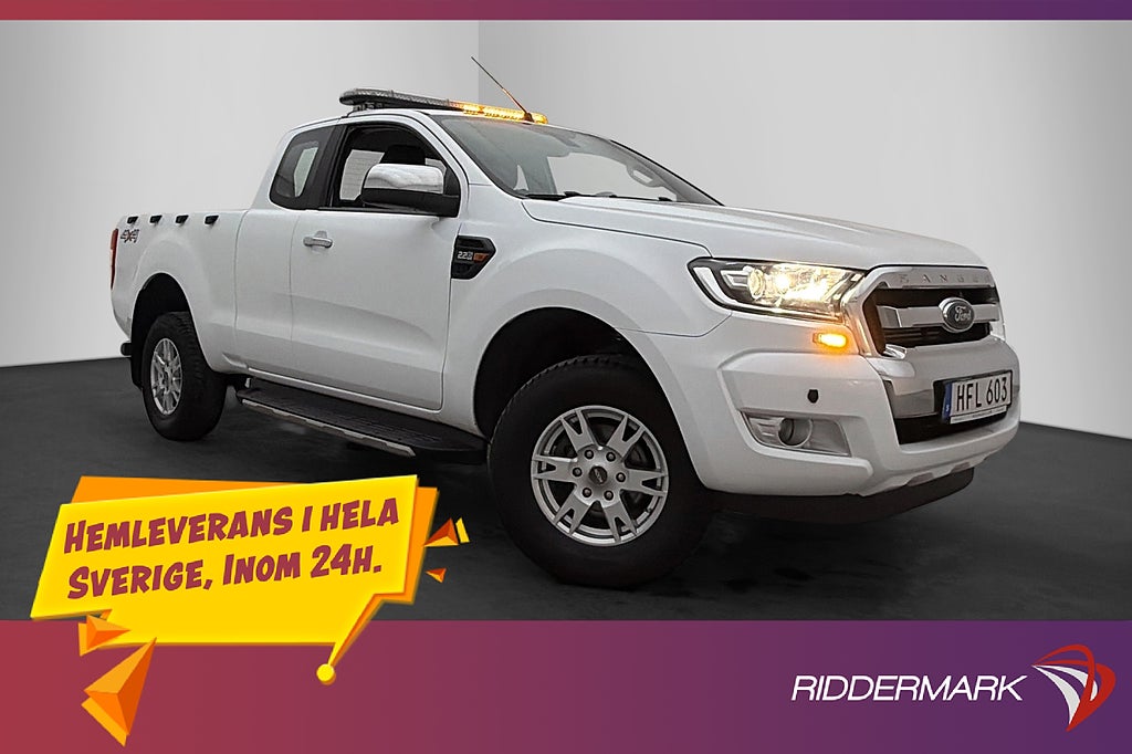 Ford ranger SuperCab XLT 2.2TDCi 4x4 Värmare Diff Drag Moms