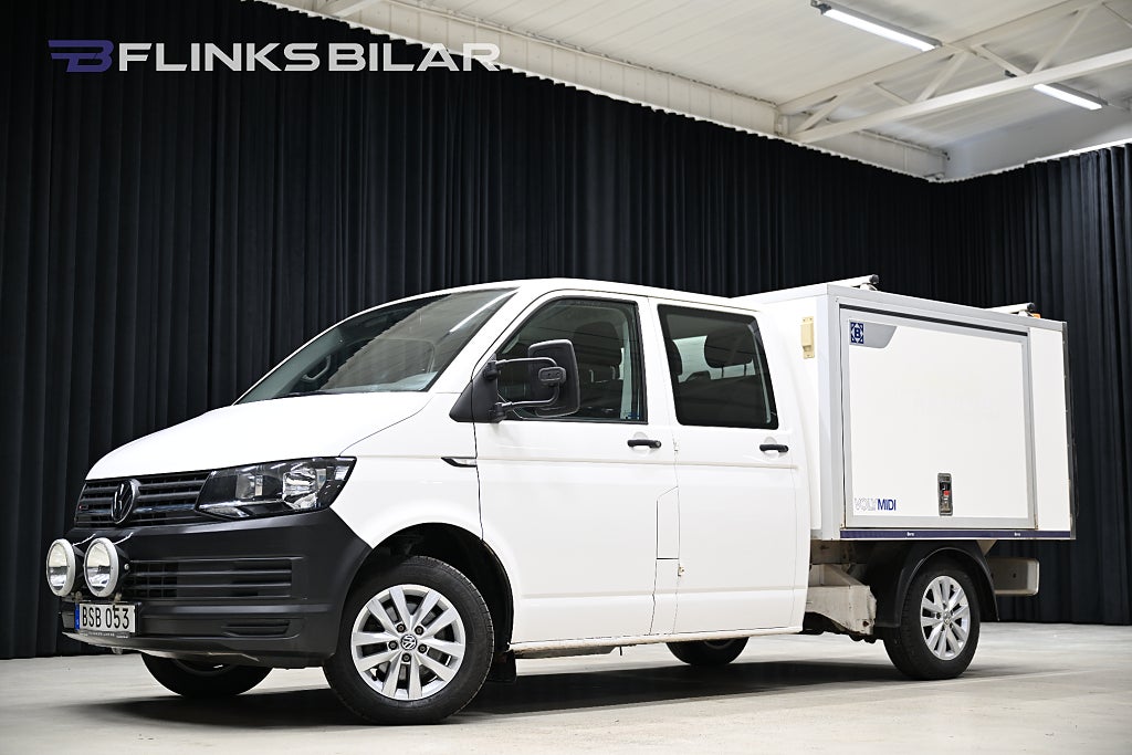 Volkswagen Transporter 4M 150HK Dubbelhytt|Kåpa|Inredd|Leasbar|NyKamrem|SeUTR!