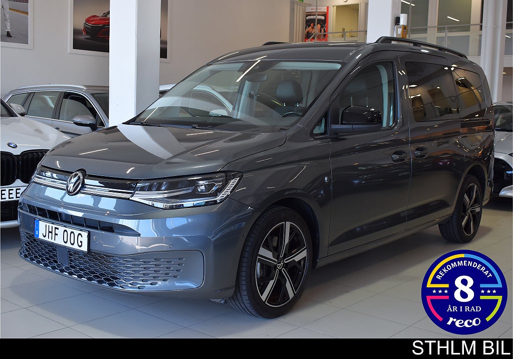 Volkswagen Caddy Maxi 2.0 TDI Life 7-sits Värm Drag Carplay 4.95% Moms