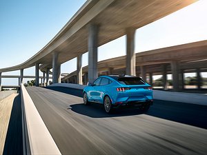 2021 Mustang Mach-E GT in Grabber Blue Metallic.