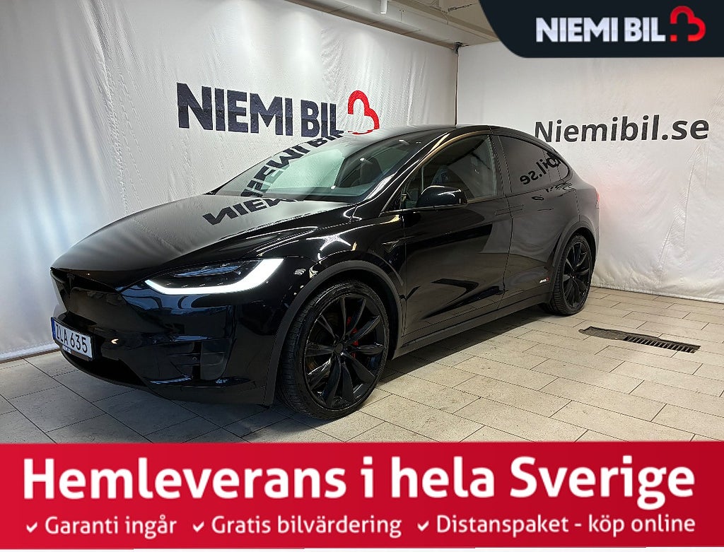 Tesla Model X P100D Ludicrous 7-sits Drag Pano Kamera Navi