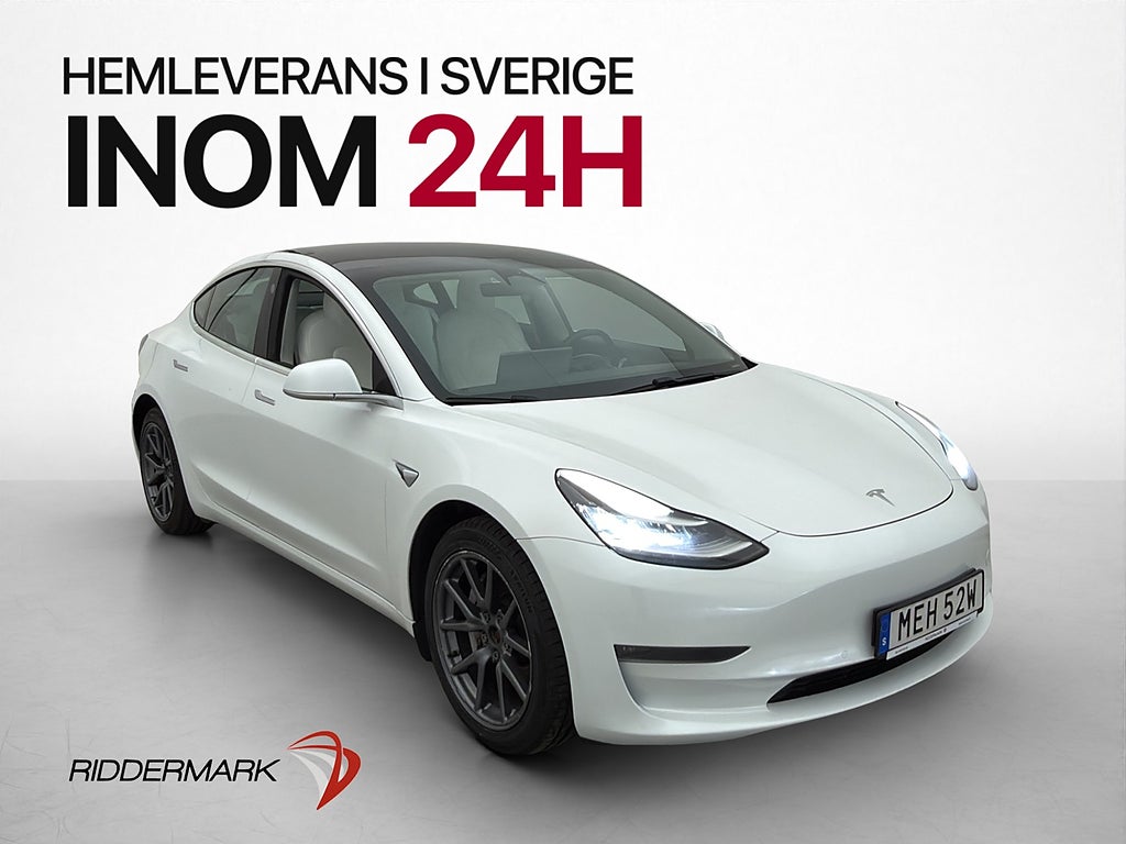 Tesla Model 3 Long Range AWD Svensksåld Ljus-Interiör Pano