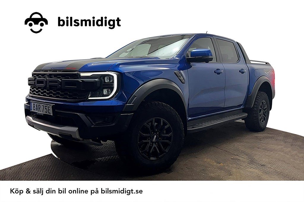 Ford ranger Raptor Drag Läder Navi 360° B&O AppConnect MOMS 292hk