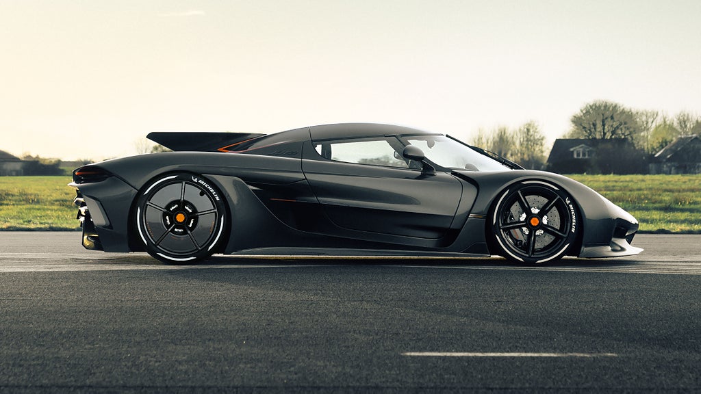 Koenigsegg Jesko Absolut har en V8-motor på 1 600 hästkrafter. Foto: Koenigsegg