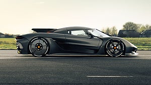 Koenigsegg Jesko Absolut har en V8-motor på 1 600 hästkrafter. Foto: Koenigsegg