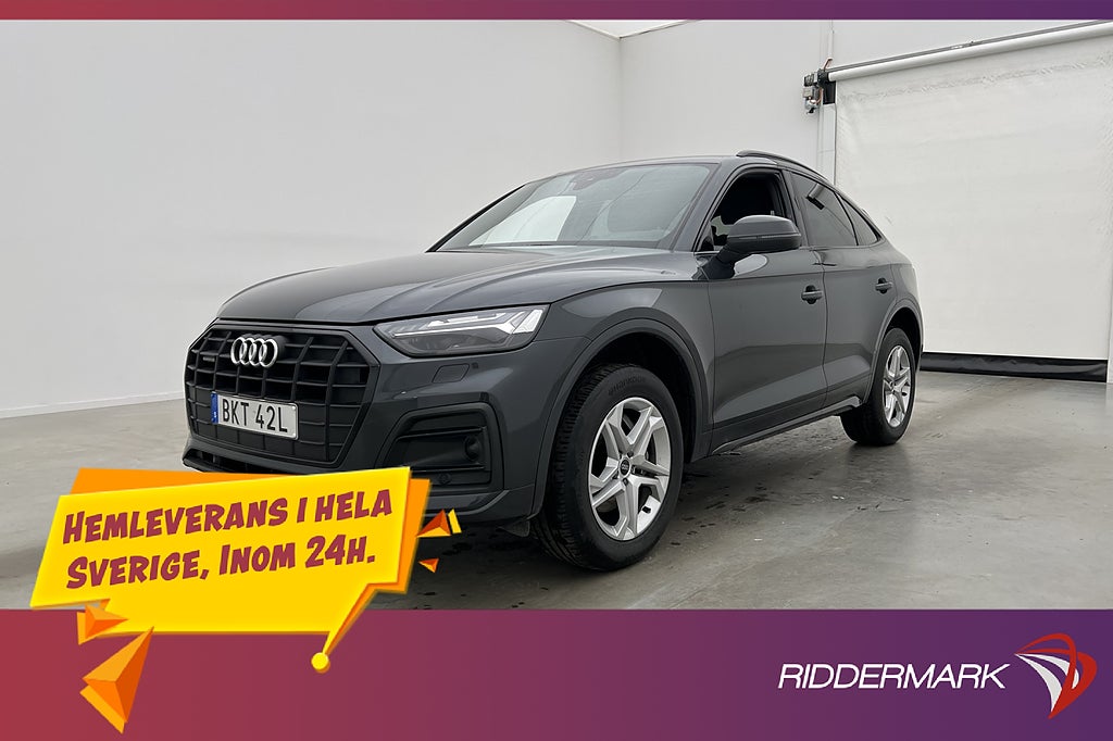 Audi Q5 Sportback 40 TDI Q Cockpit CarPlay Värm Drag MOMS