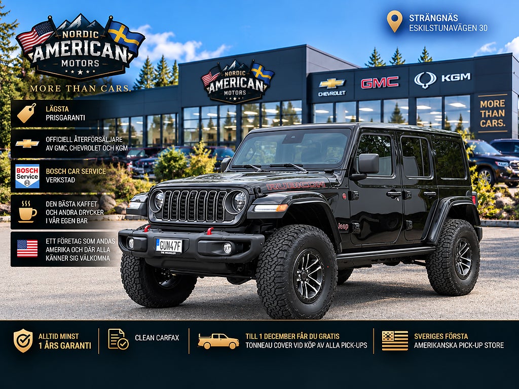 Jeep Wrangler 3.6 V6 4WD Rubicon Xtreme -I LAGER- Skinn/Drag/Alpine