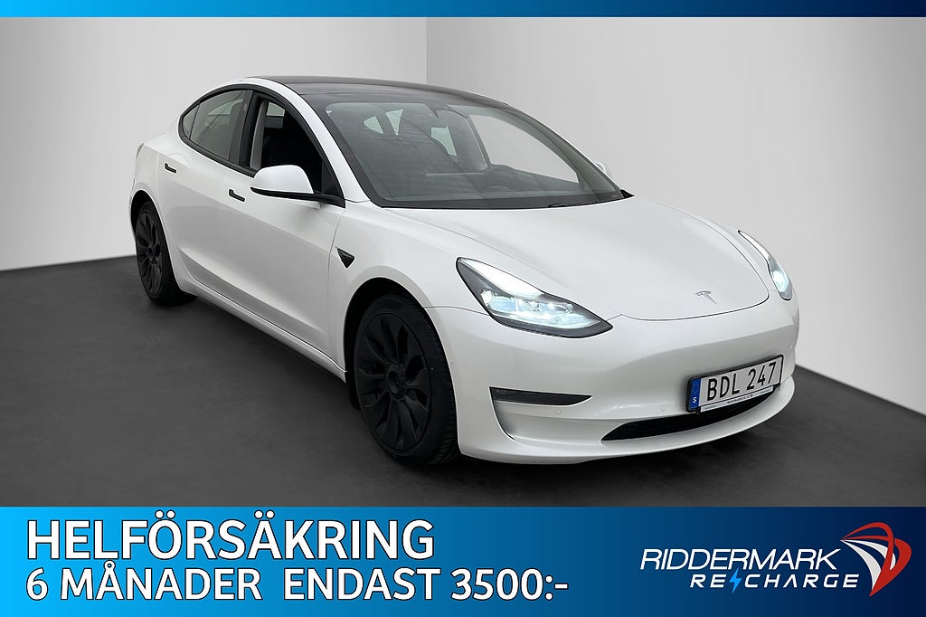 Tesla Model 3 Long Range AWD 440hk Autopilot Svensksåld