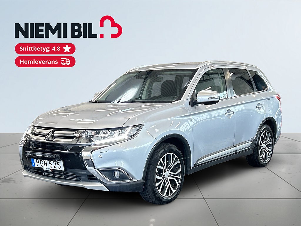 Mitsubishi Outlander 2.2 Di-D 4WD 7-sits S&V-hjul/Kamera/Drag/Carplay/RattV