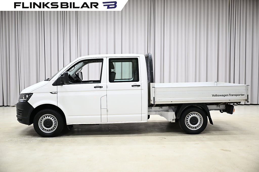 Volkswagen Transporter 2.0 TDI 102HK Dubbelhytt|Flak|Drag|Värmare|Leasebar