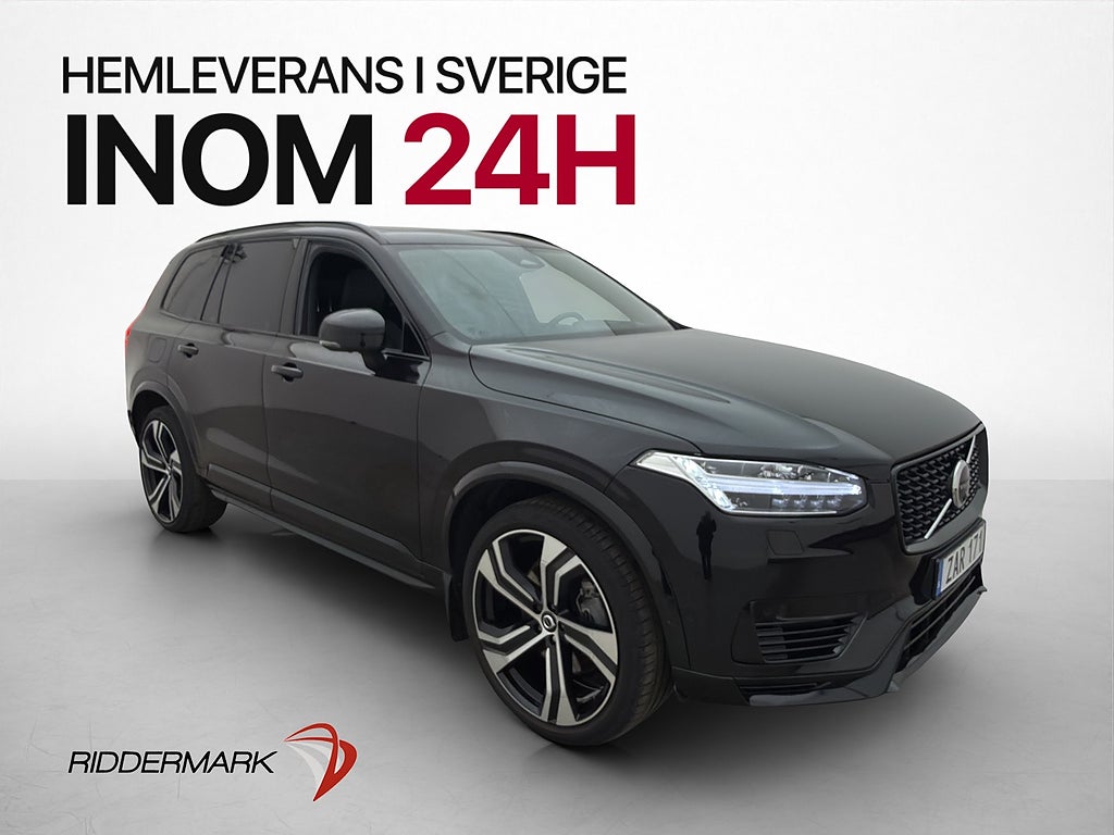 Volvo XC90 T8 AWD 456hk Ultimate Dark 7-sits Pano B&W 360°