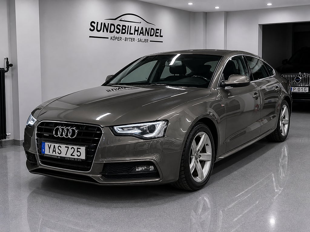 Audi A5 Sportback 2.0TFSI 230Hk Navi FjärrVärmare Kamera Drag