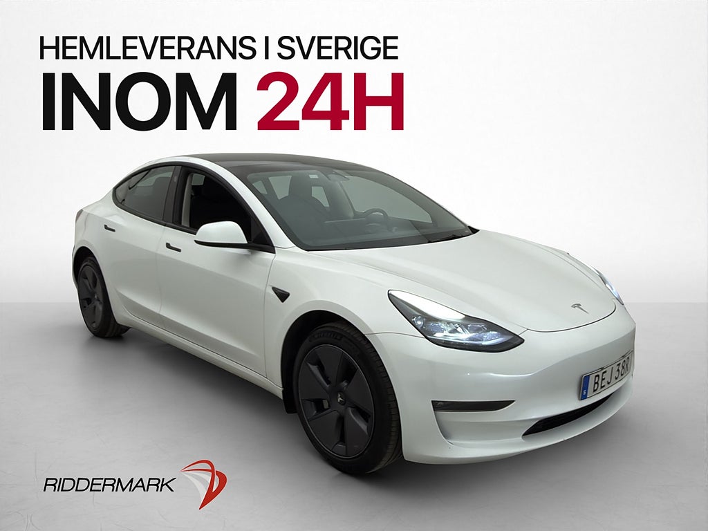 Tesla Model 3 Long Range 283hk Pano AP Svensksåld