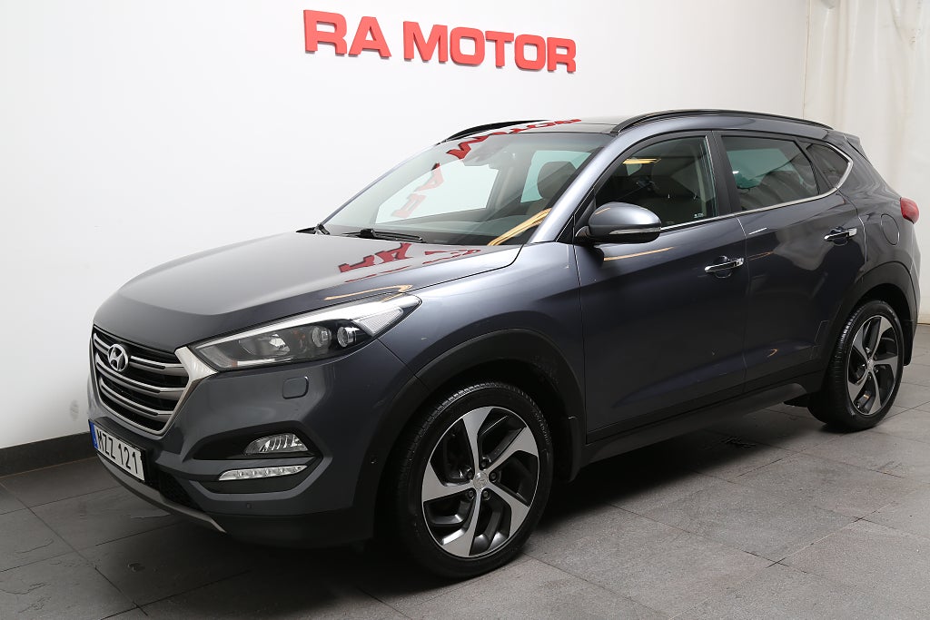 Hyundai Tucson 1,6 T-GDI 177hk  Premium AWD Aut Navi Skinn Pano Drag
