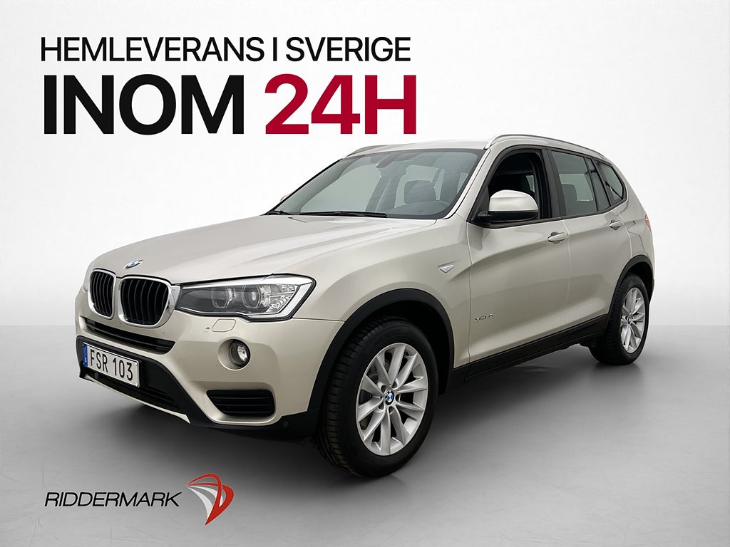 BMW X3 xDrive20d Endast 0,52l/mil Värmare Drag Sensorer