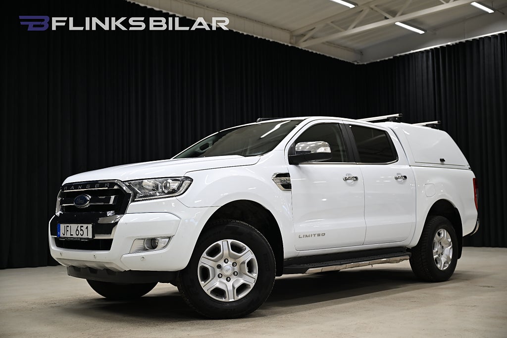 Ford ranger 160HK Automat|Limited|Drag|Värmare|Kåpa|Leasbar|SeUtr!