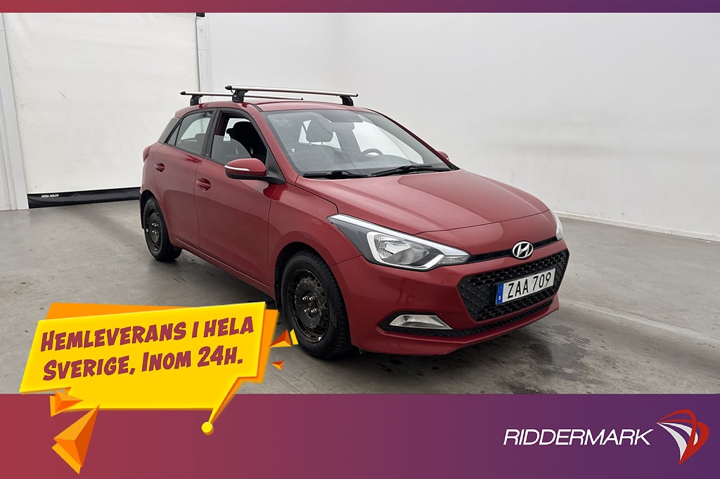 Hyundai i20 1.2 75hk Comfort Rattvärme Bluetooth Låg-Skatt