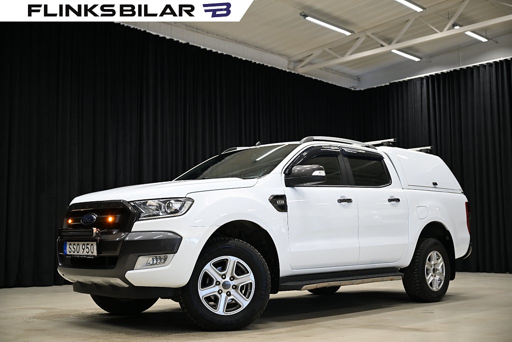 Ford ranger 200HK Automat|Wildtrack|Kåpa|Släde|Drag|Värmare|SeUtr!