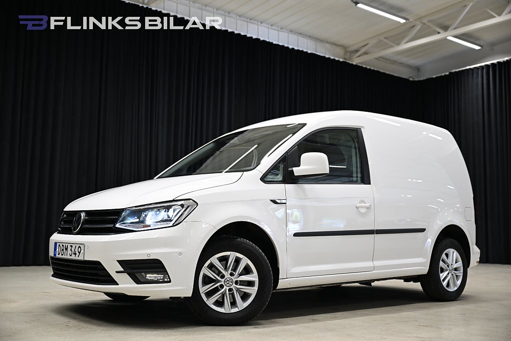 Volkswagen Caddy DSG 102HK Nedlackad|LED|Drag|Värmare|EnÄgare|Leasbar