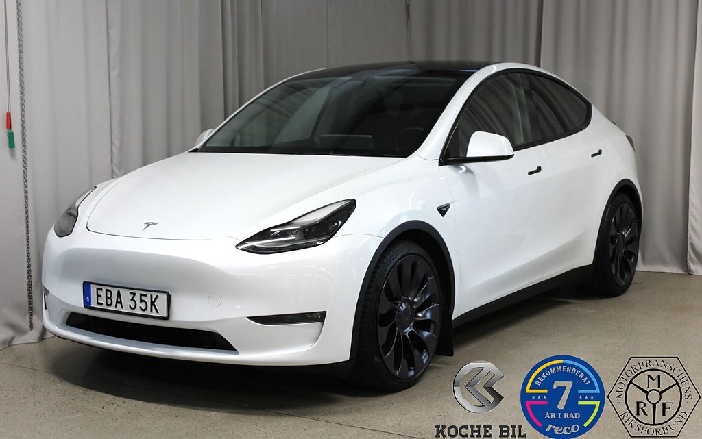 Tesla Model Y Performance 534 HK,  Värmepump, 21'', Dragkrok, 1 Ägare