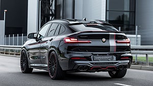 Manhart MHX4 600 har trimmats så att den levererar 125 fler hästkrafter än standardversionen av BMW X4 Competition. Foto: Manhart