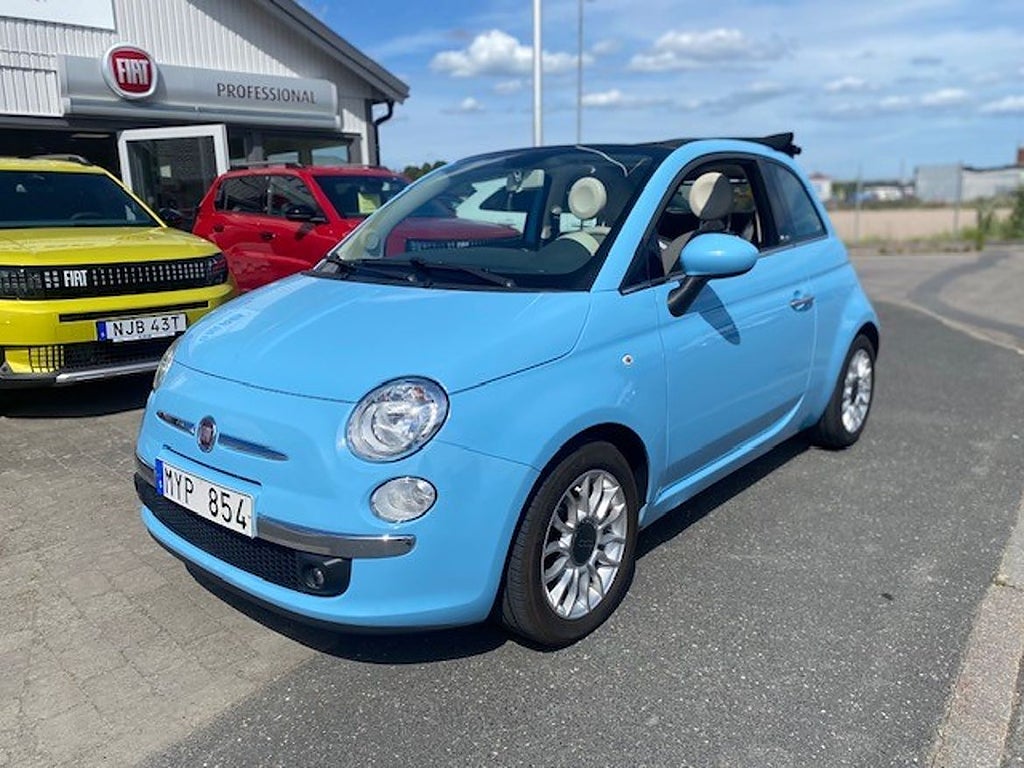 Fiat 500C 1.2 8V Lounge Cabriolet, ny kamrem och service,...