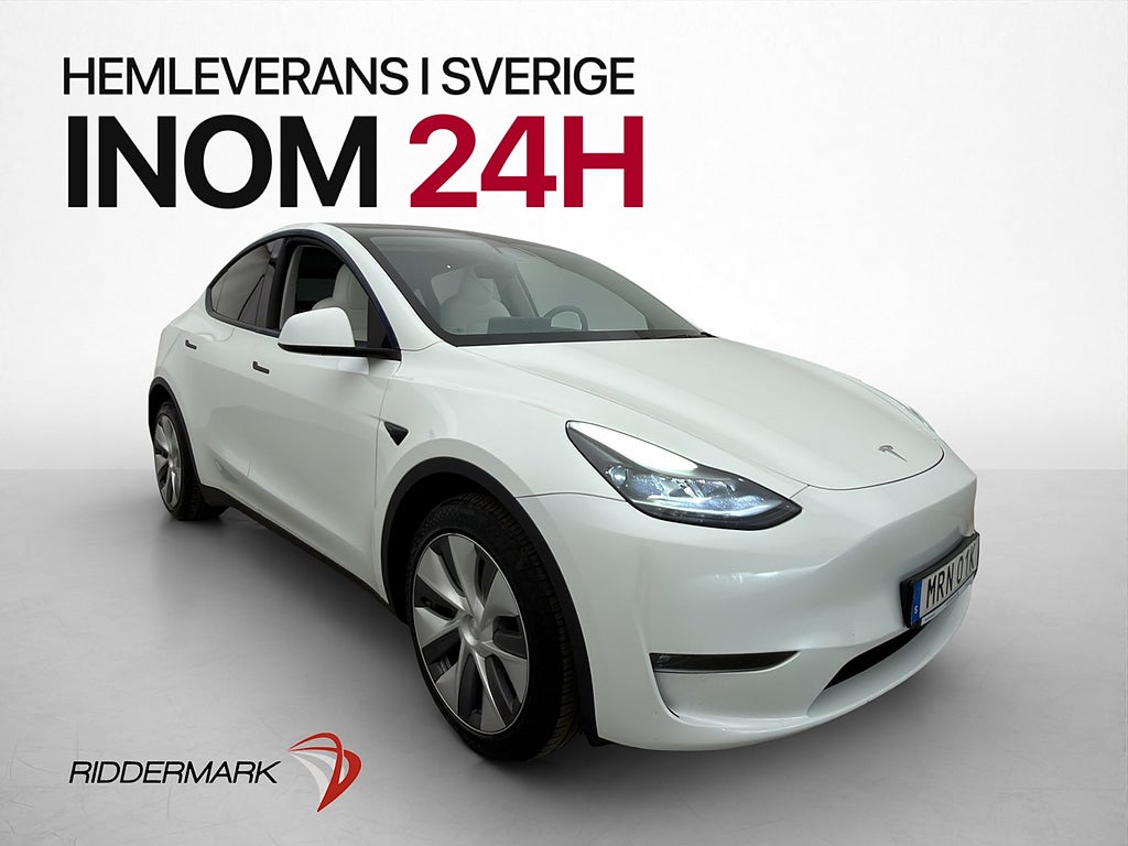 Tesla Model Y Long Range AWD Ljus Interiör Drag Pano Kamera