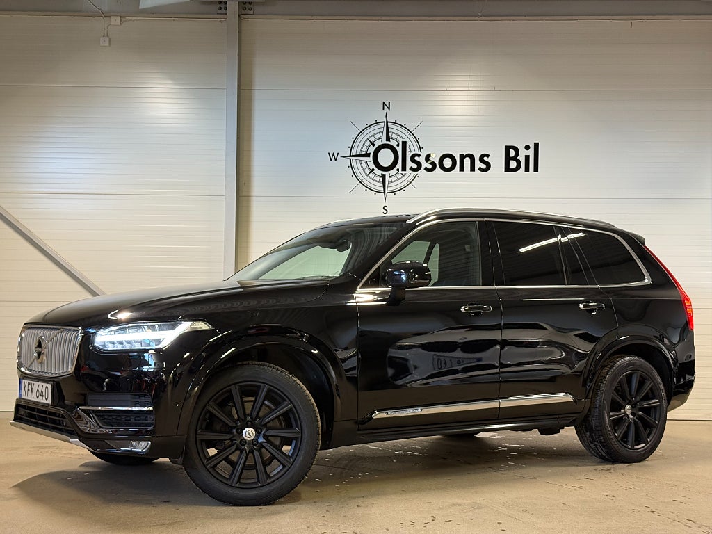 Volvo XC90 D5 AWD Inscription 7-Sits Drag HuD B-kam BLIS Läder