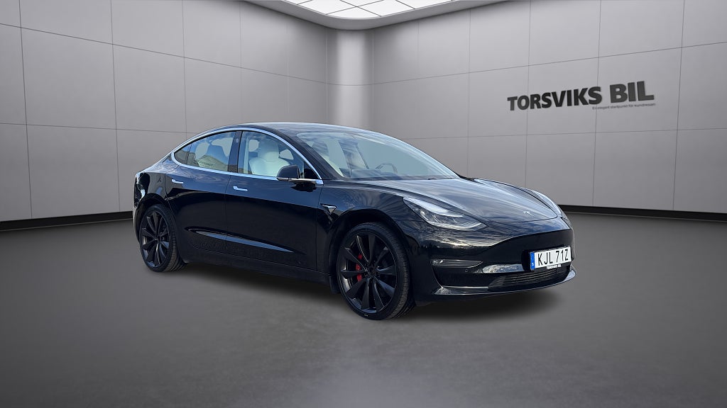 Tesla Model 3 Long Range Performance AWD Panorama 513hk 1 Ägare - miniatyr 8