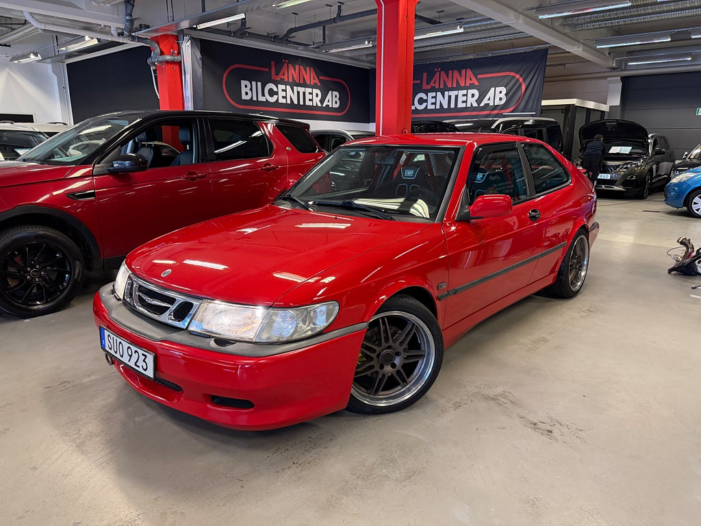 Saab 9-3 3-dörrar 2.0 Turbo Aero UNIK Racestolar Bur Ny besiktad