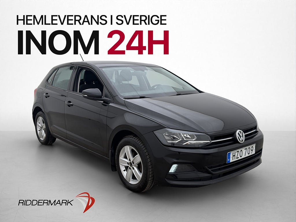 Volkswagen Polo 1.0 TSI 95hk P-Sensorer Låg-Skatt 0.46l/mil