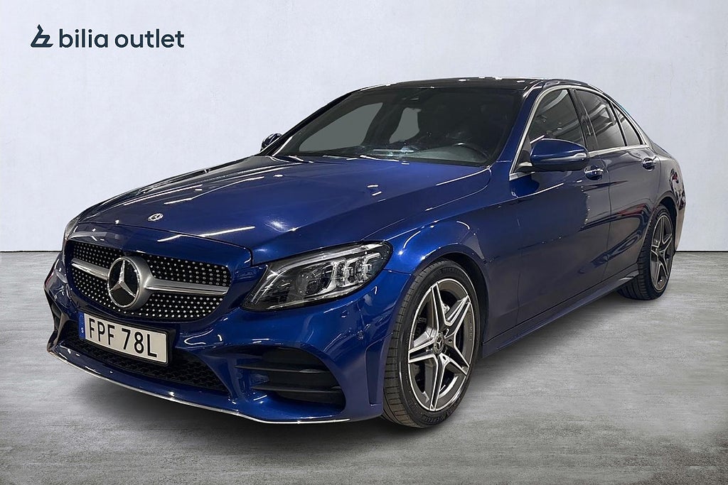 Mercedes-Benz C 220 d AMG Line / Värmare / 360 / Pano  /Burmester /Drag