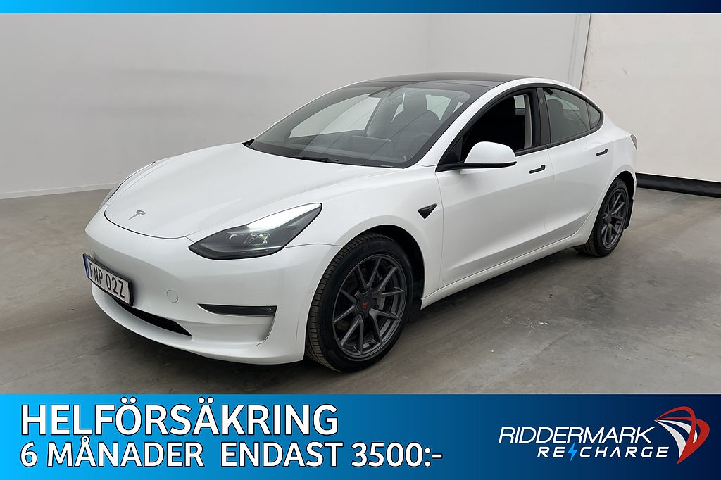 Tesla Model 3 Long Range AWD Autopilot Dragkrok Svensksåld