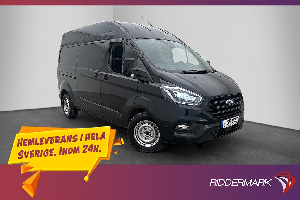 Ford transit-custom L2H2 130hk Värmare Dragkrok Kamera Moms