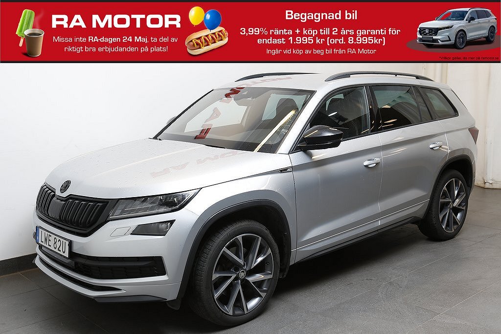 Skoda Kodiaq 2,0 TDI 190hk 4x4 Sportline Värmare Drag 20" 2019