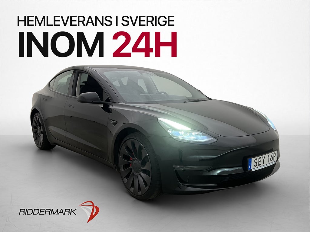 Tesla Model 3 Performance 513hk  Autopilot Panorama MOMS