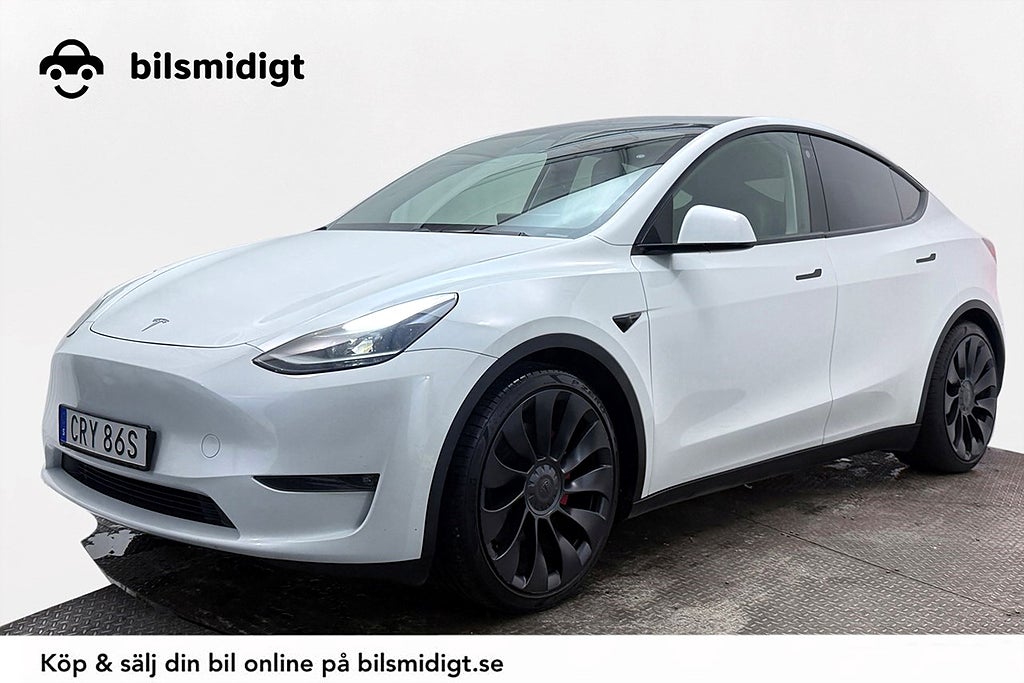 Tesla Model Y Model Y Drag AutoPilot Värmepump Pano Premiumljud MOMS 299hk