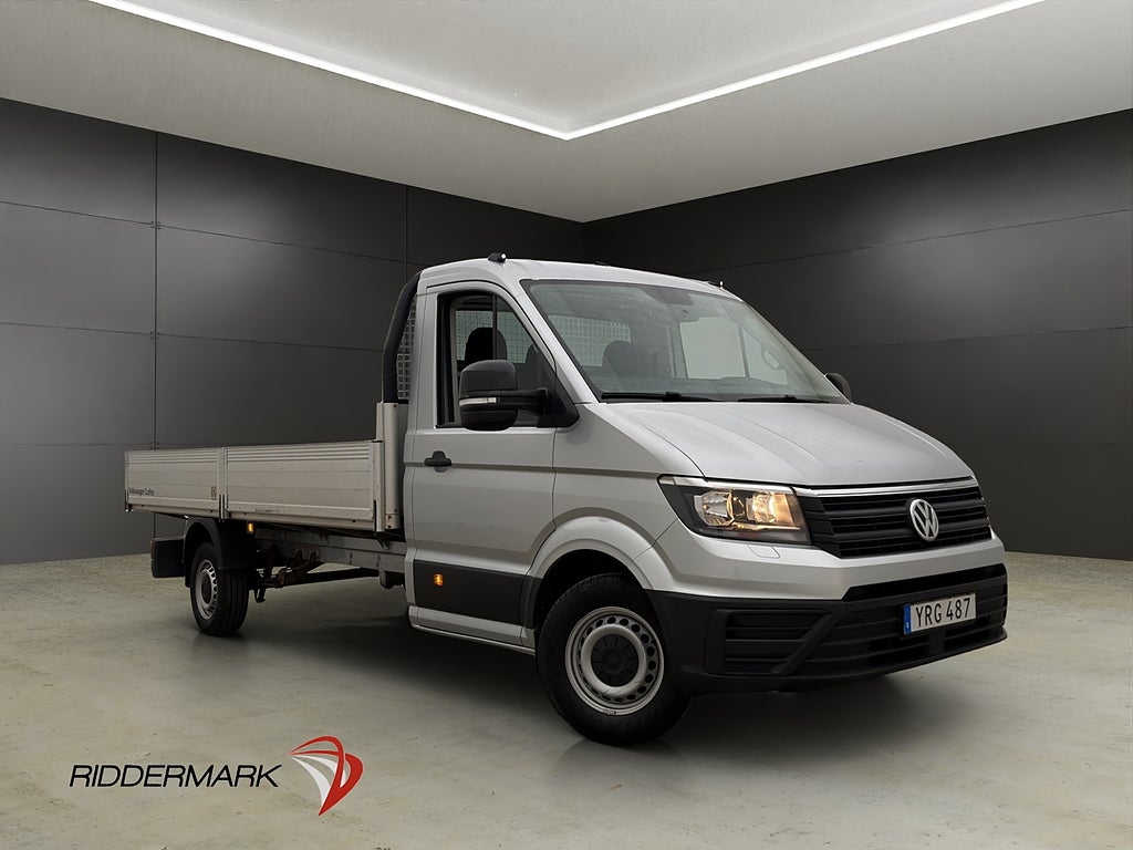 Volkswagen crafter FLAKBIL 177hk Värmare 3-Sits CARPLAY Moms