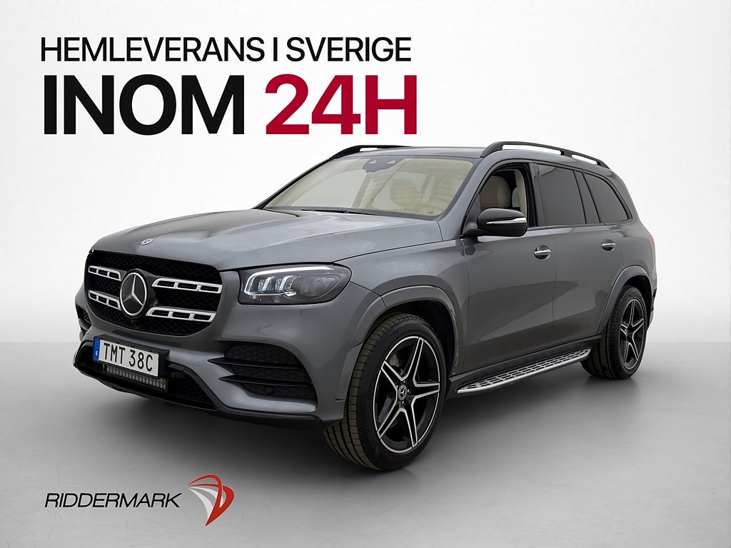 Mercedes-Benz GLS 400d 4M AMG 6-Sits Pano 360° Värm Luftfjä
