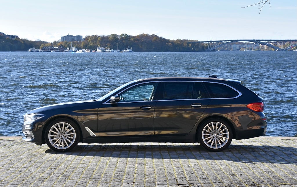 BMW 520 d A Touring Luxury Line - Ivory White Läderklädsel