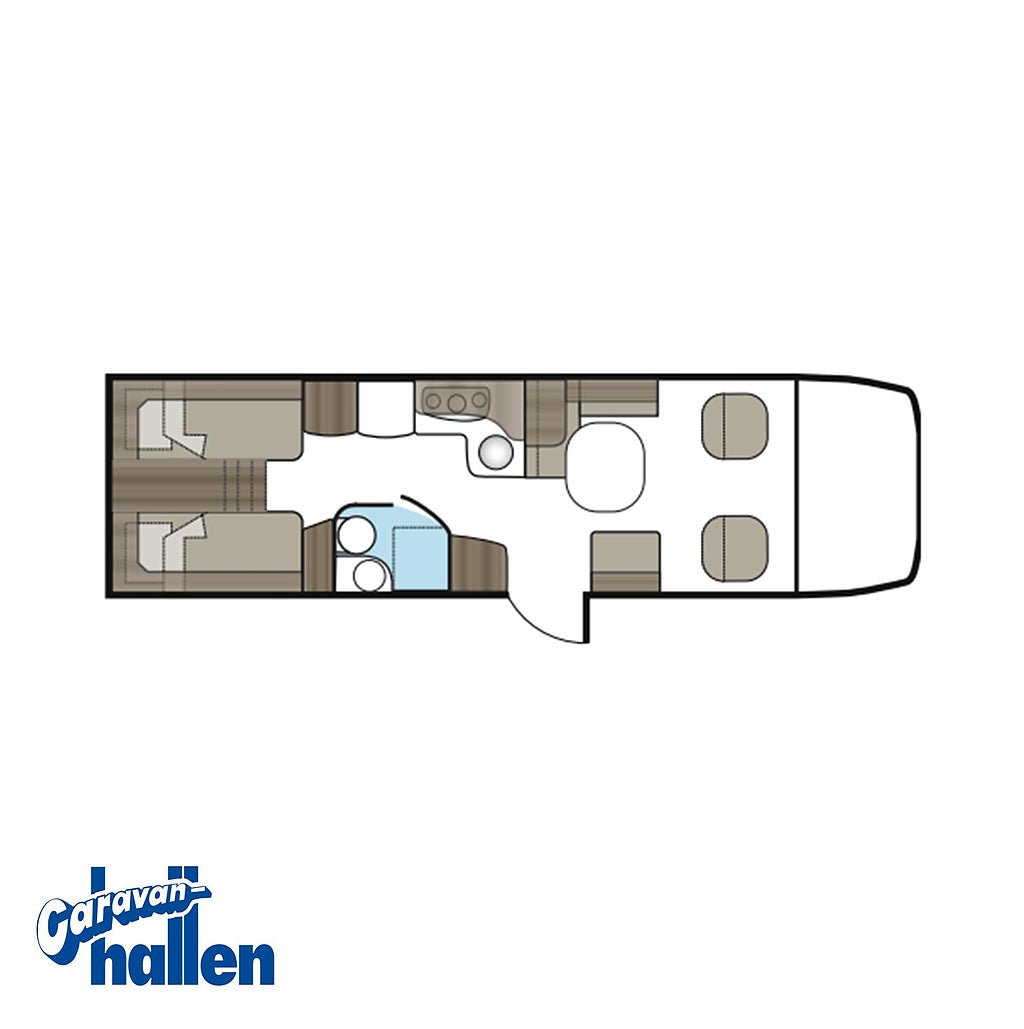 Kabe Travelmaster I 810 LGB (Tandem/5e bältesplats/AC/Hydraliskastödb