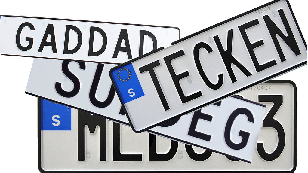 Antalet personliga registreringsskyltar har ökat kraftigt. Foto: Transportstyrelsen