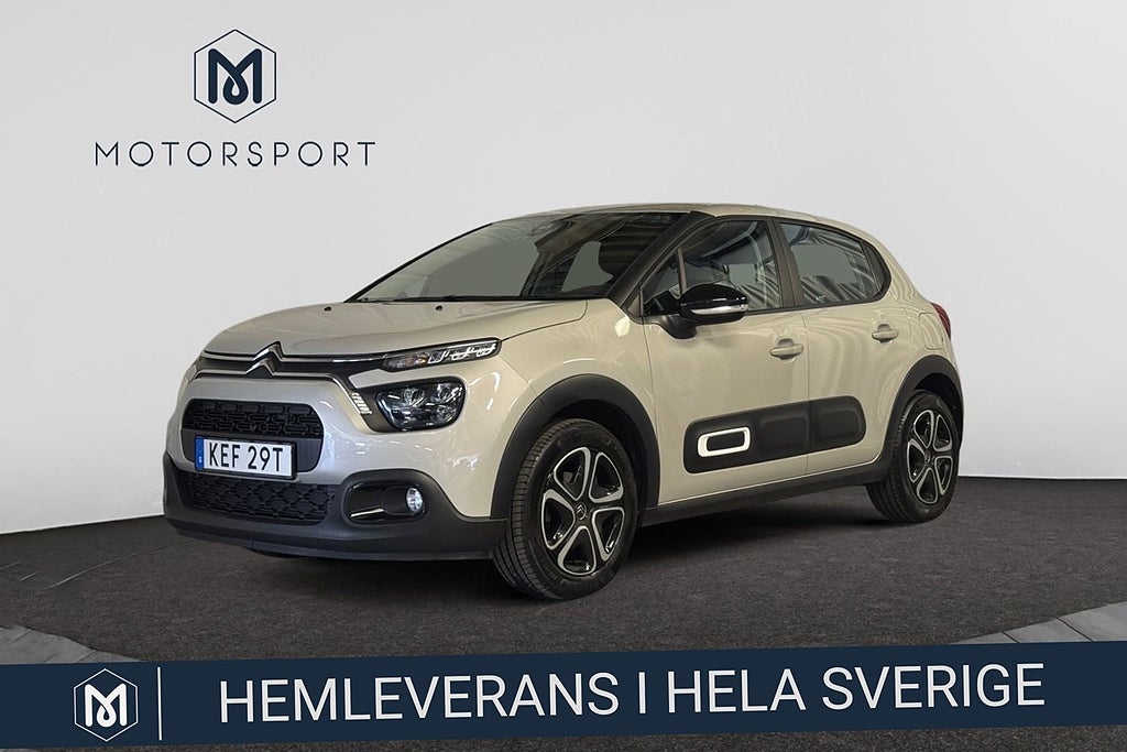 Citroën C3 1.2 PT 83hk Dragkrok Apple Carplay Farthållare 